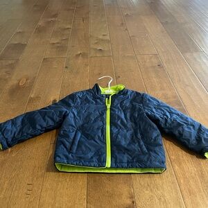Boys jacket size 2t blue green zip up